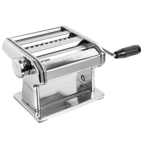 MARCATO Made in Italy Ampia 150 Classic Manual Pasta Machine, Chrome Steel. Makes Lasagne, Fettuccine & Tagliolini