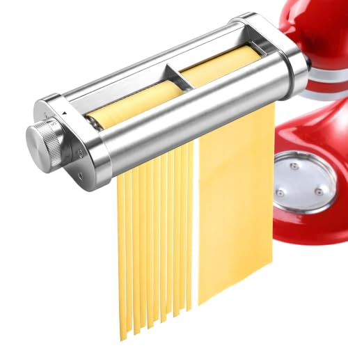 3-in-1 Pasta Maker Attachment for KitchenAid Mixer, Metal Pasta Accessories