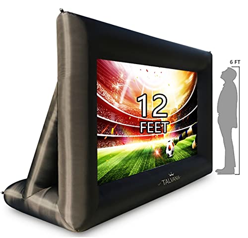 Talvania 12 Feet Inflatable Projector Screen for Outdoor and Indoor TV ...