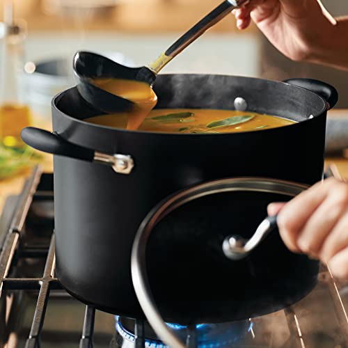 Anolon Advanced Home Hard-Anodized Nonstick Open Stock Cookware (10 Qt Stock Pot, Onyx)