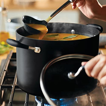 Anolon Advanced Home Hard-Anodized Nonstick Open Stock Cookware (10 Qt Stock Pot, Onyx)