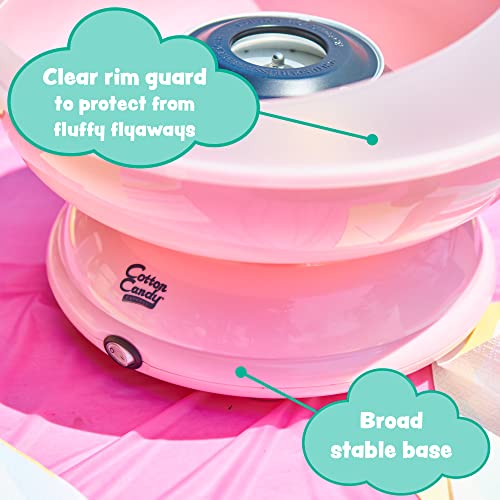 Cotton Candy Express CC1000-S Cotton Candy Machine, Easy to Use and Clean, Nostalgia, and Fun, Comes with Instruction Manual and Tip Card, Pink