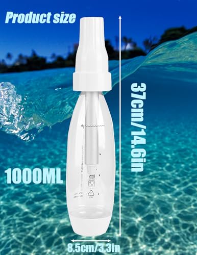 Portable Soda Maker Machine 34 Oz Sparkling Water Maker for Home Travel Instant Carbonation CO2 Cartridges Not Included