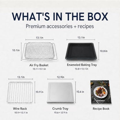 VAL CUCINA 26.3 QT Infrared Air Fryer Toaster Oven Combo, 10-in-1