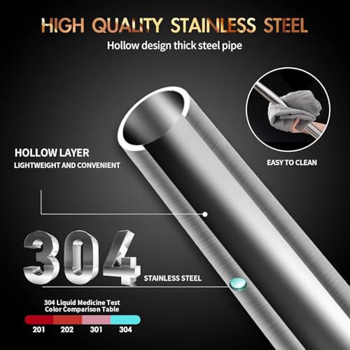 Cyoufine 12.8-inch Stainless Steel Rolling Pin for Baking, French Smooth Metal Rolling Pin Kitchen Dough Roller for Fondant, Pizza, Pie, Cookie and Pastry
