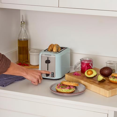 BLACK+DECKER 2-Slice Toaster with Extra-Wide Slots, Surf Spray