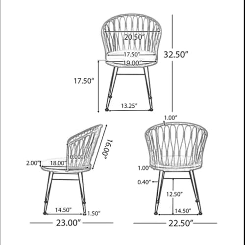 Christopher Knight Home Tavon Acacia Wood Patio Dining Set for 6, Rectangular Patio Dining Table and Faux Rattan Chairs Set of 6, 7 Piece Outdoor Dining Set with Cushion and Iron Frame, Teak+Gray