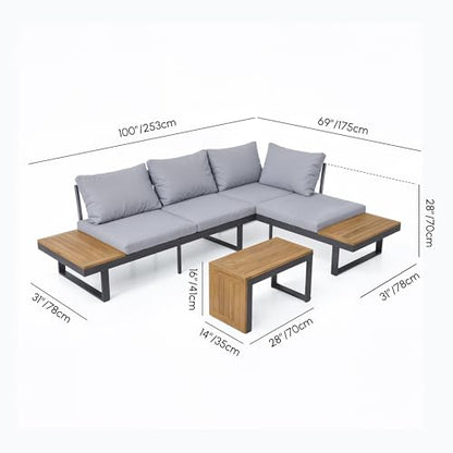 homary 4-Seater Outdoor Conversation Set for Gardens, Decks, and Backyards