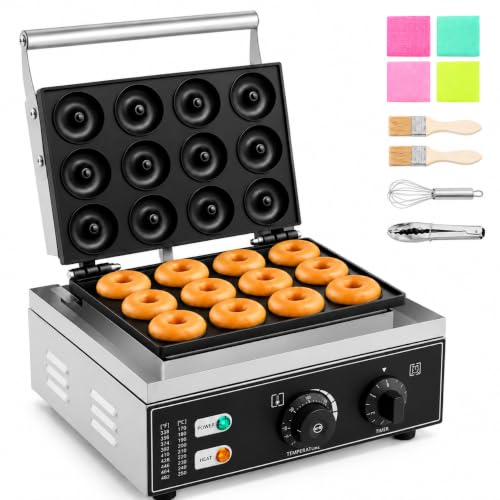 Resfirme 12 Hole Electric Donut Maker 110V 1550W Donut Waffle Maker