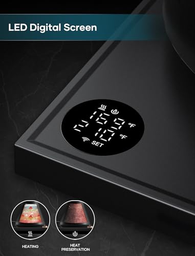 INTASTING Electric Kettles, Gooseneck Electric Kettle, ±1℉ Temperature Control, Stainless Steel Inner, Quick Heating, for Pour Over Coffee, Brew Tea, Boil Hot Water, 0.9L Black