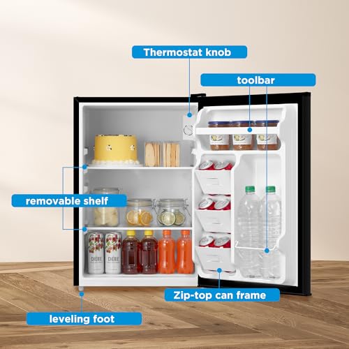 Midea 2.7 Cu.ft Mini Fridge, Energy Star Certified, Low Noise for Office