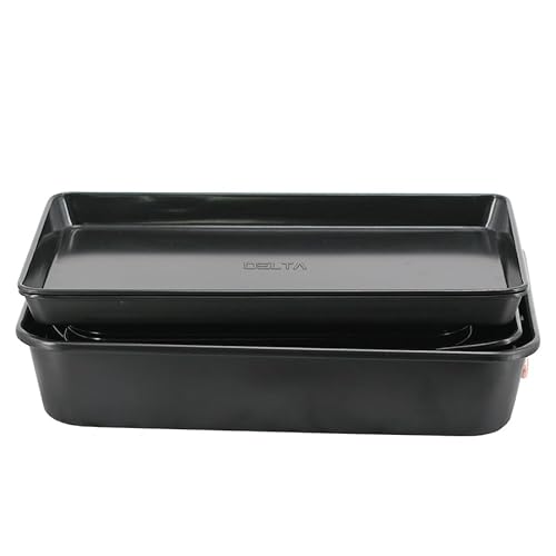 Prime Cuisine Stackable Nonstick Bakeware Set, 8 Piece Baking Pan Set, Oven Safe Carbon Steel, Includes Cookie Sheet, Muffin Pan, Loaf Pan & Roaster