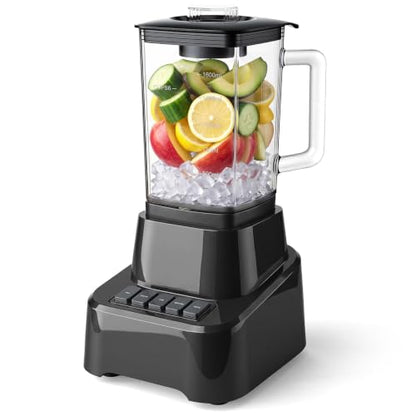 OLIXIS Professional Kitchen Blender, 850 Peak Watts Full-Size Multi Function Blender, 54oz Glass Jar, 4 Speed Pulse Mode, Ice & Frozen Fruit Processing
