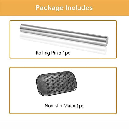 31.5”x 19.7” Stainless Steel Chopping Board with Lip, Large Steel Cutting Board with Rolling Pin, Metal Noodle Board Pastry Board Kneading Dough Board Stove Top Cutting Board for Kitchen