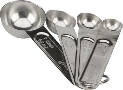 Good Cook Classic Set of 4 Stainless Steel Measuring Spoons