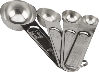 Good Cook Classic Set of 4 Stainless Steel Measuring Spoons