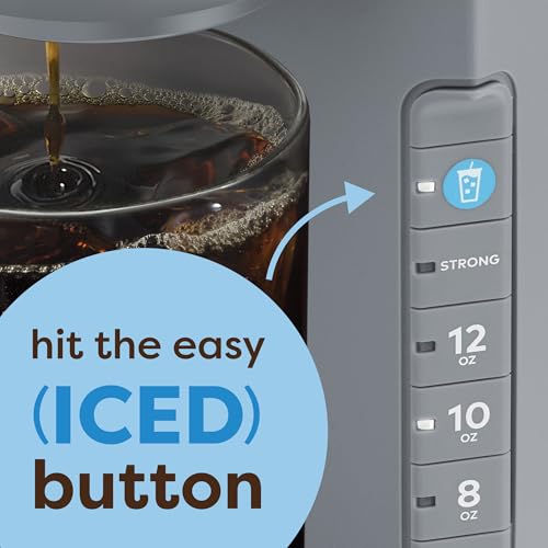 Keurig K-Iced Coffee Maker, Single Serve K-Cup Pod Iced Coffee Maker, With Hot and Cold Coffee Capabilities, Brews Any K-Cup Pod, Gray