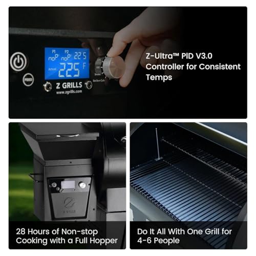 Z GRILLS 2026 Electric Pellet Smoker & Grill, 700 sq. in Cooking Space, PID 3.0 Precision Control, Dual Meat Probes, 28-Hour Hopper, Dual-Wall Insulated Base, 8-in-1 BBQ with Cover