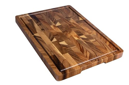 THETCHRY Walnut Cutting Boards for Kitchen, End Grain Wooden Chopping Board with Juice Groove, Charcuterie Butcher Block for Meal Prep & Serving with Gift Box, 16.5" x 11.6" x 0.8"