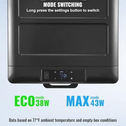 VEVOR 12 Volt Car Refrigerator Fridge, 70Liter(74qt) Single Zone Portable Freezer, -4℉-68℉ Adjustable Range, 12/24V DC and 100-240V AC Compressor Cooler for Outdoor, Camping, RV, Silver