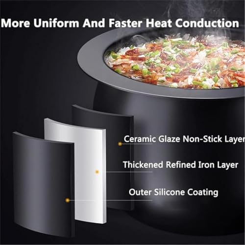2000W Auto Stir Fry Wok, 6L Smart Touch Cooking Robot, 360° Rotating 3D Induction Heating for Fried Rice & Stews, Smokeless Kitchen Essential