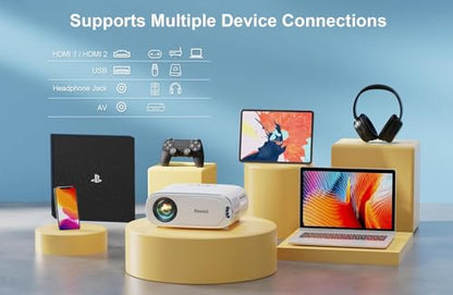 [AI Auto Focus/Auto Lens Cap] Outdoor-Projector-4K with WiFi 6 and Bluetooth:Portable Projector with Auto 6D Keystone & Zoom, Jimveo Native 1080P Movie Proyector 2026 Upgraded