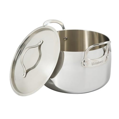 Bloomhouse - Two Time Oprah's Favorite Things Winner - 8 Quart Tri-Ply Stainless Steel Stock Pot with Lid – Dutch Oven, Oven Safe, Dishwasher Safe