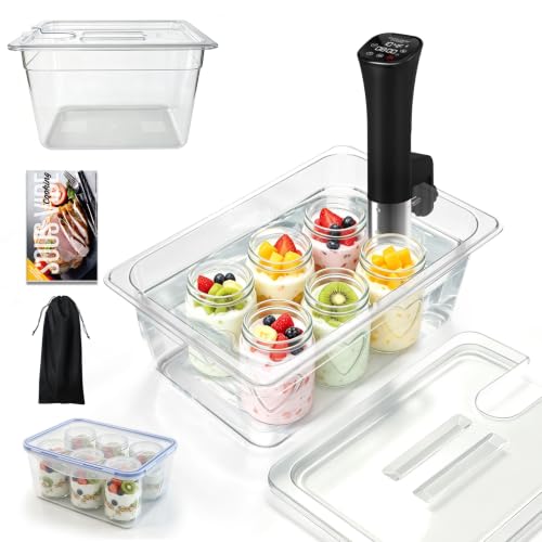 CATTLEMAN Sous Vide Cooker Yogurt Maker Kit with 8QT Container & Lid, 1000W
