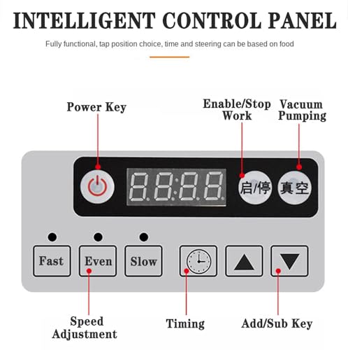 PtaTritious Vacuum Tumbler Marinator 18L/36LB Meat Tumbler Marinating Machine with Bidirectional Rotation & 3-Speed Control, 1-99Mins Timing, for Chicken Steak Burger Shop