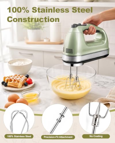 Stainless Steel Hand Mixer Beaters Compatible with KitchenAid Hand Mixer