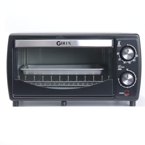 GOLUX 9.6L 4 Slices Countertop Toaster Oven 9.6L 4 Slices Compact Size