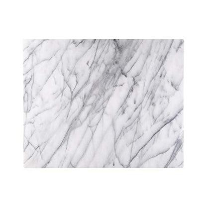 Thirteen Chefs 20 x 16 Inch Marble Pastry Board and Cutting Board for Bakers, Pastries, Chocolate - Large Marble Serving Platter with Feet