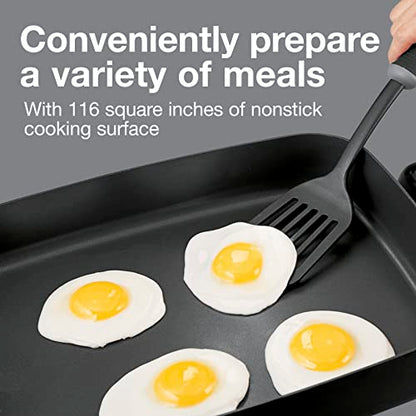 Proctor Silex Electric Skillet with Lid, 116 sq. in. Nonstick Cooking Surface for Frying, Sauteing, Simmering and Braising, Adjustable Temp 200° to 400° F, Black (38526PS)