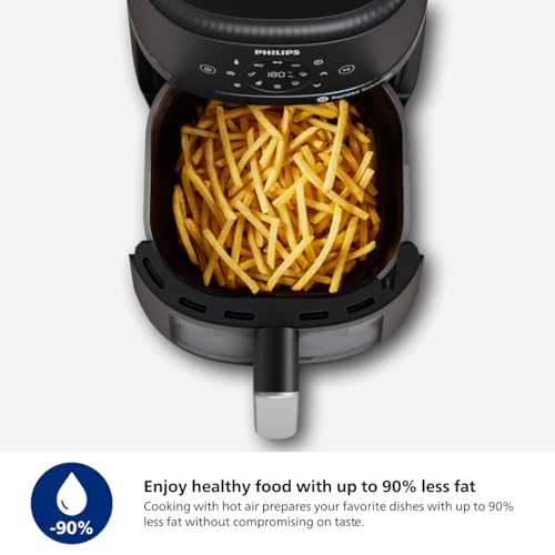 Philips Air Fryer 2000 Series - 13-in-1 functions, 6.6 Quarts, Compact Design with Cooking Window, Black, (NA231/00)