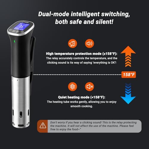INKBIRD WiFi Immersion Circulator for Sous Vide, IPX7 Waterproof 1000W Sous Vide Cooker, Accurate Sous Vide Machine with Free App Recipes, Stainless Steel Immersion Cooker & Sous Vide Circulator