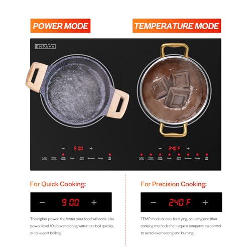 Empava Flex Induction Cooktop 2 Burner, Horz. Countertop/Drop-in, Plug in
