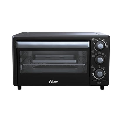 Oster® Compact Air Fryer Toaster Oven. Convection Countertop Pizza Oven, 4-Slice Toaster with 5 Cooking Functions – Air Fry, Bake, Toast, Broil, and Warm