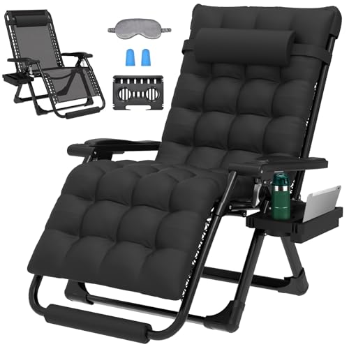 ZENPETIO 29In XL Zero Gravity Chair, 440LBS with Cushion