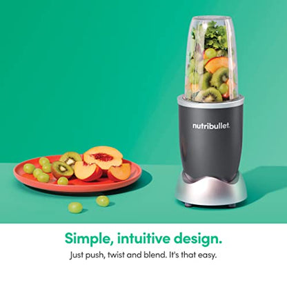 Nutribullet Personal Blender, Shakes, Smoothies, Food Prep, and Frozen Blending, 24 Ounces, 600 Watt, Dark Gray, NBR-0601WM