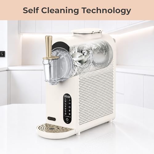 Whynter 7-in-1 Soft Serve Ice Cream and Slushy Machine, 1.6 Quarts, with Built-in Compressor, Self-Cleaning Mode, LCD Touch Control, and Adjustable Firmness, (Gold White)