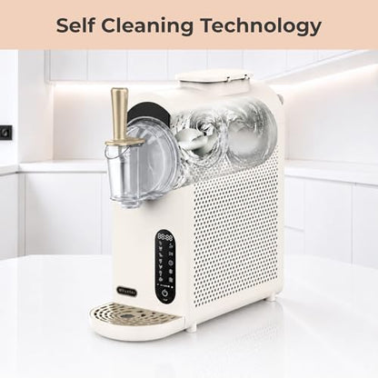 Whynter 7-in-1 Soft Serve Ice Cream and Slushy Machine, 1.6 Quarts, with Built-in Compressor, Self-Cleaning Mode, LCD Touch Control, and Adjustable Firmness, (Gold White)