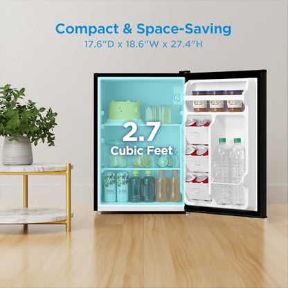 Midea 2.7 Cu.ft Mini Fridge, Energy Star Certified, Low Noise for Office