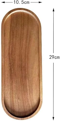 Linwnil 4Pack Wood Serving Trays 11.5x4 Inch Charcuterie Boards Oval Wooden Plates Wood Serving Platter Cheese Dinner Plates Bulk for Dessert Snack Bread Fruit Appetizer Dishes