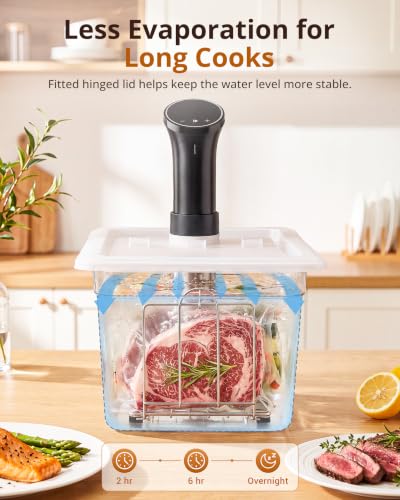 EVERIE Sous Vide Container Set, 12 Qt with Lid & Adjustable Rack