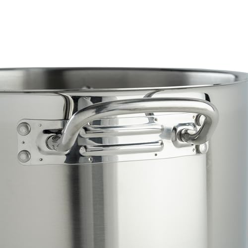 Winware Stainless Steel 16 Quart Stock Pot with Cover, Silver