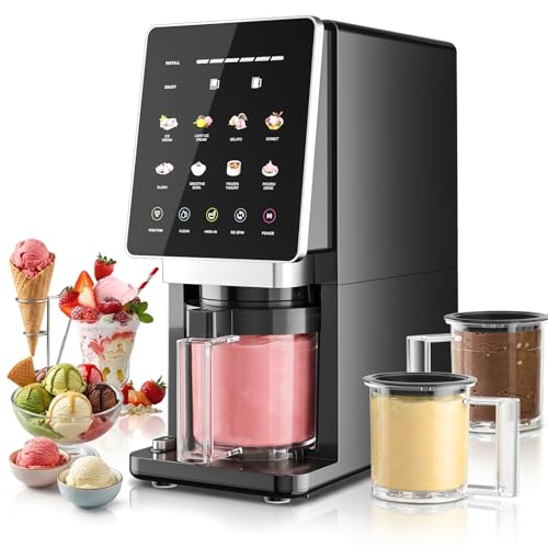 Ice Cream Maker Machine, 11-in-1 Frozen Dessert Machine with 3 Pints