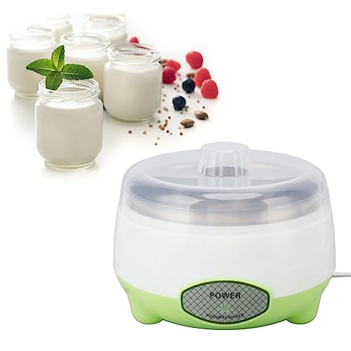 Cryfokt Yogurt Maker Machine, Energy Saving DIY Yogurt Maker Machine Stainless Steel Container Compact for Kitchen (US Plug 110V)