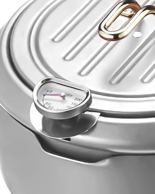 Deep Fry Oil Thermometer for Fryer Pot,Cooking Thermometer for Hot Oil Deep Fryer,Side of Frying Thermo Clip&3.5 inch Probe, Easy Clean up, Reading Fast,