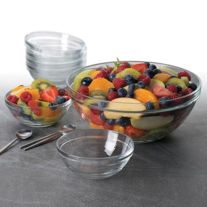 Duralex Made In France Lys Stackable Glass Bowl (Set of 4), 1 oz., 2.3 Inches, Clear
