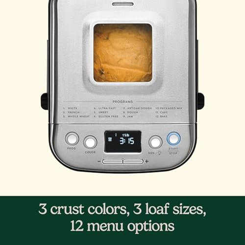 Cuisinart CBK-110C Compact Automatic Bread Maker, Stainless Steel